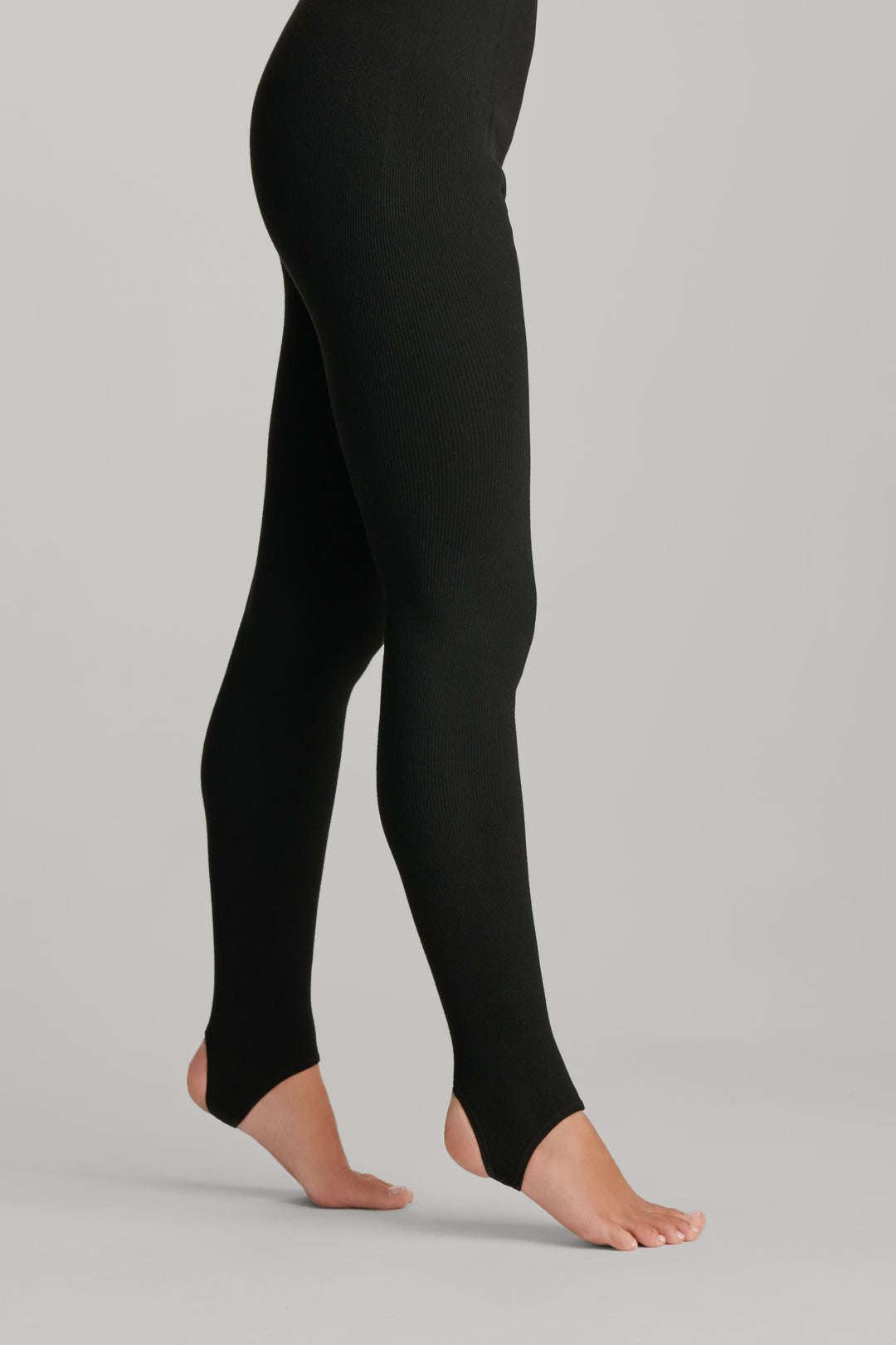 Soft Rib Stirrup Leggings with Belly Support