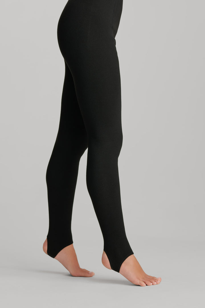 Soft Rib Stirrup Leggings with Belly Support