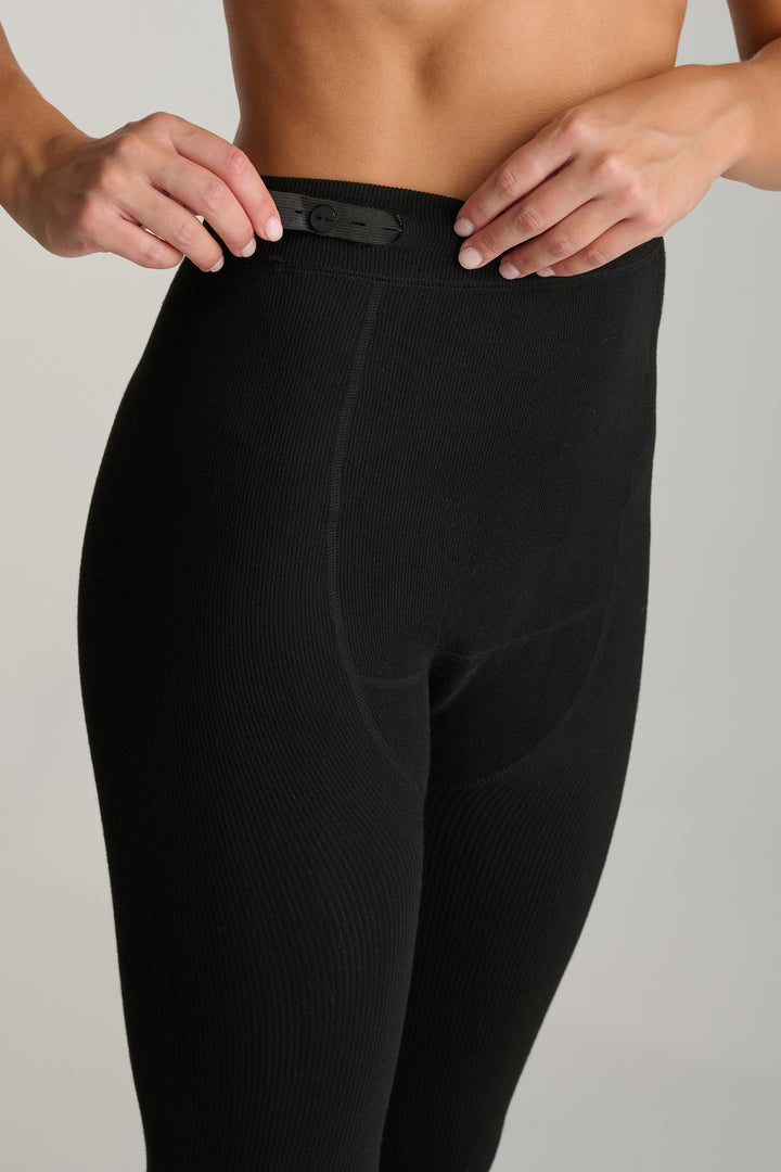 Soft Rib Stirrup Leggings with Belly Support