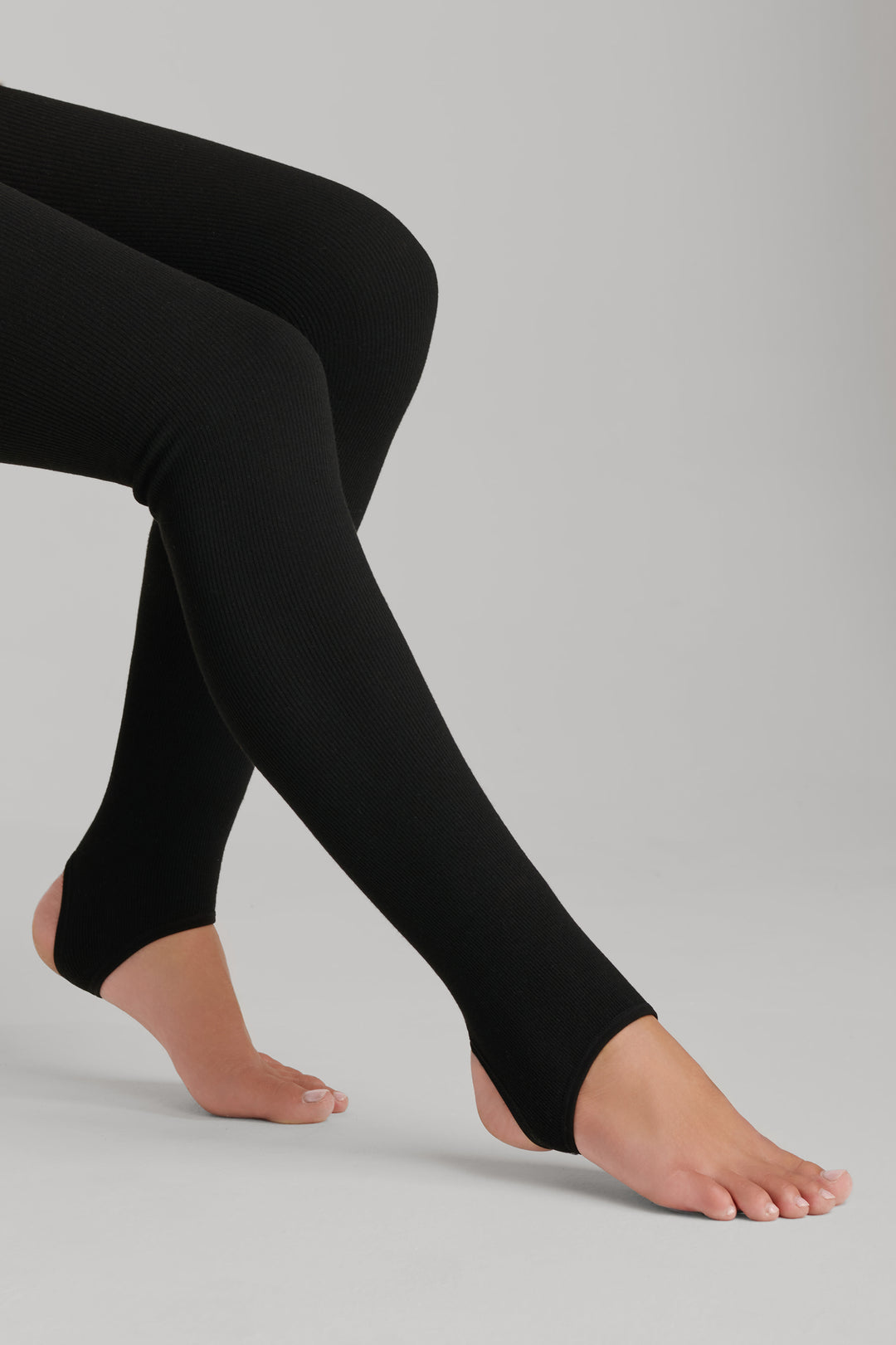 Soft Rib Stirrup Leggings with Belly Support