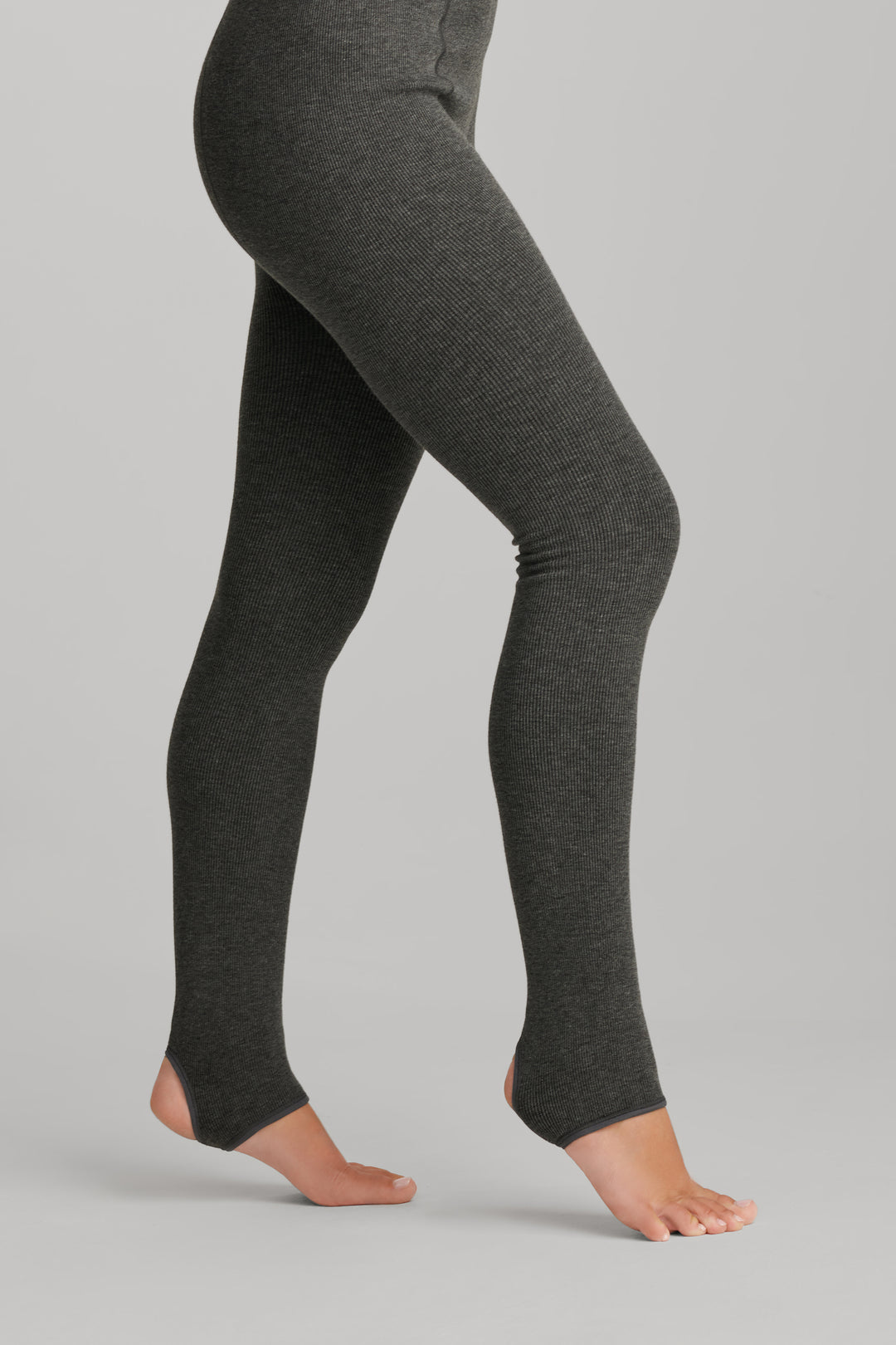 Soft Rib Stirrup Leggings with Belly Support